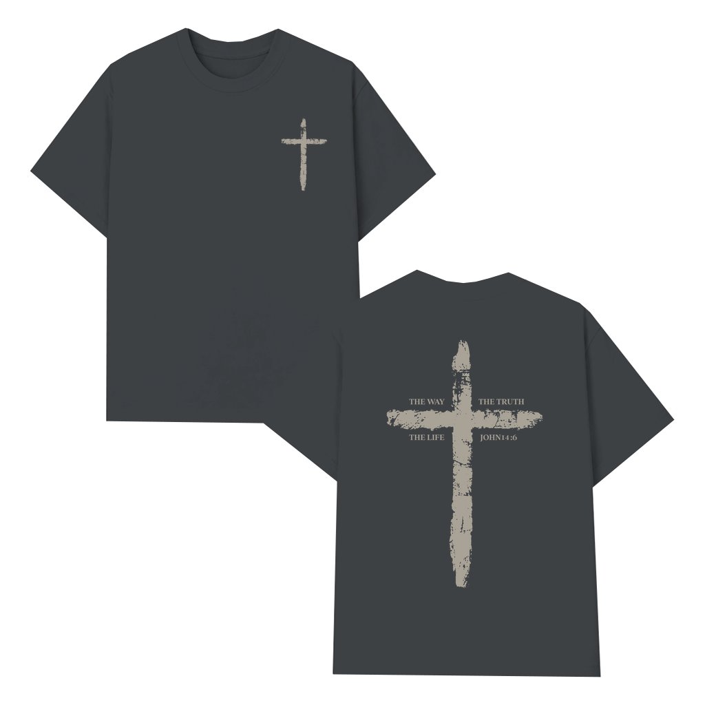John 14:6 The Way The Truth The Life T-shirt – Christian Gift for Believers Minimal - front view