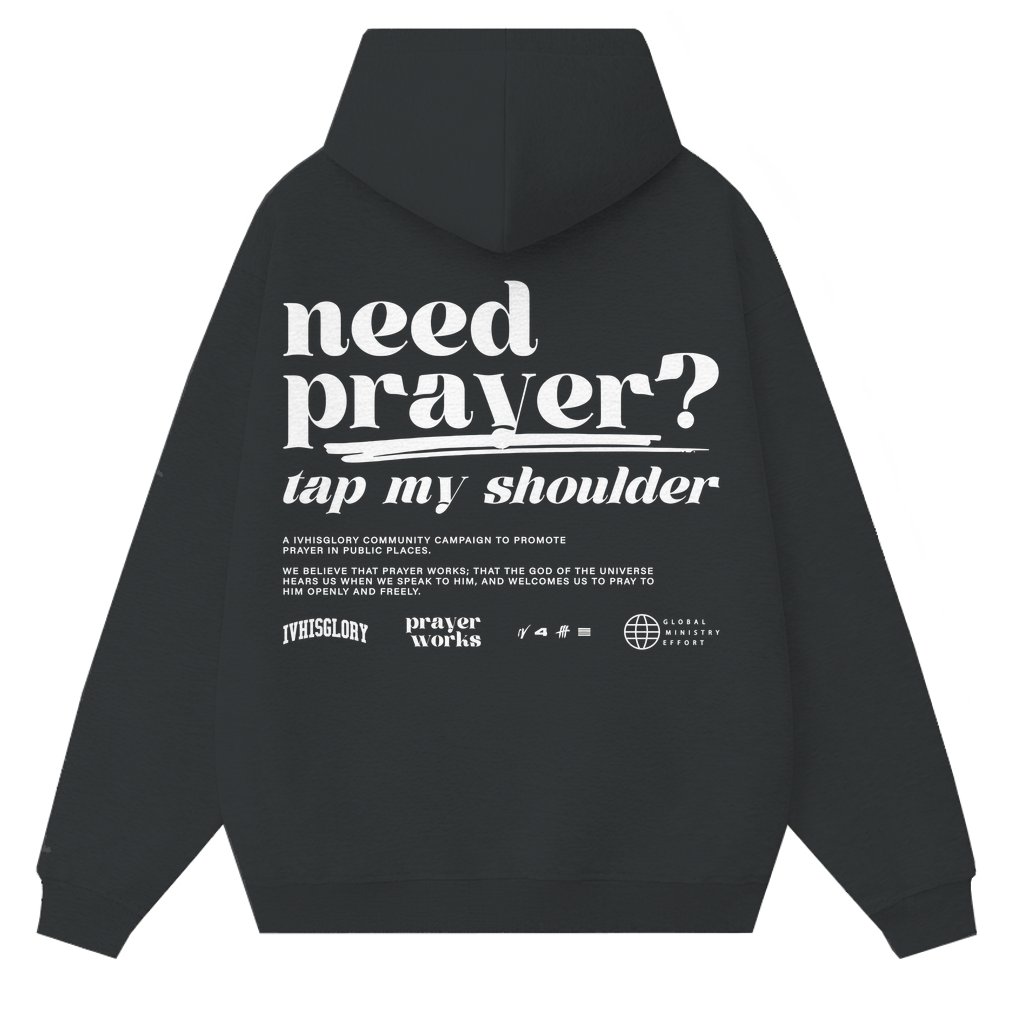 Christian Prayer Tap My Shoulder Hoodie – Christian Gift - front view