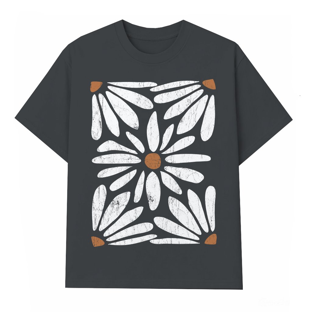 Vintage Boho Daisy Summer Flowers T-shirt – Gift for Women Botanical - front view