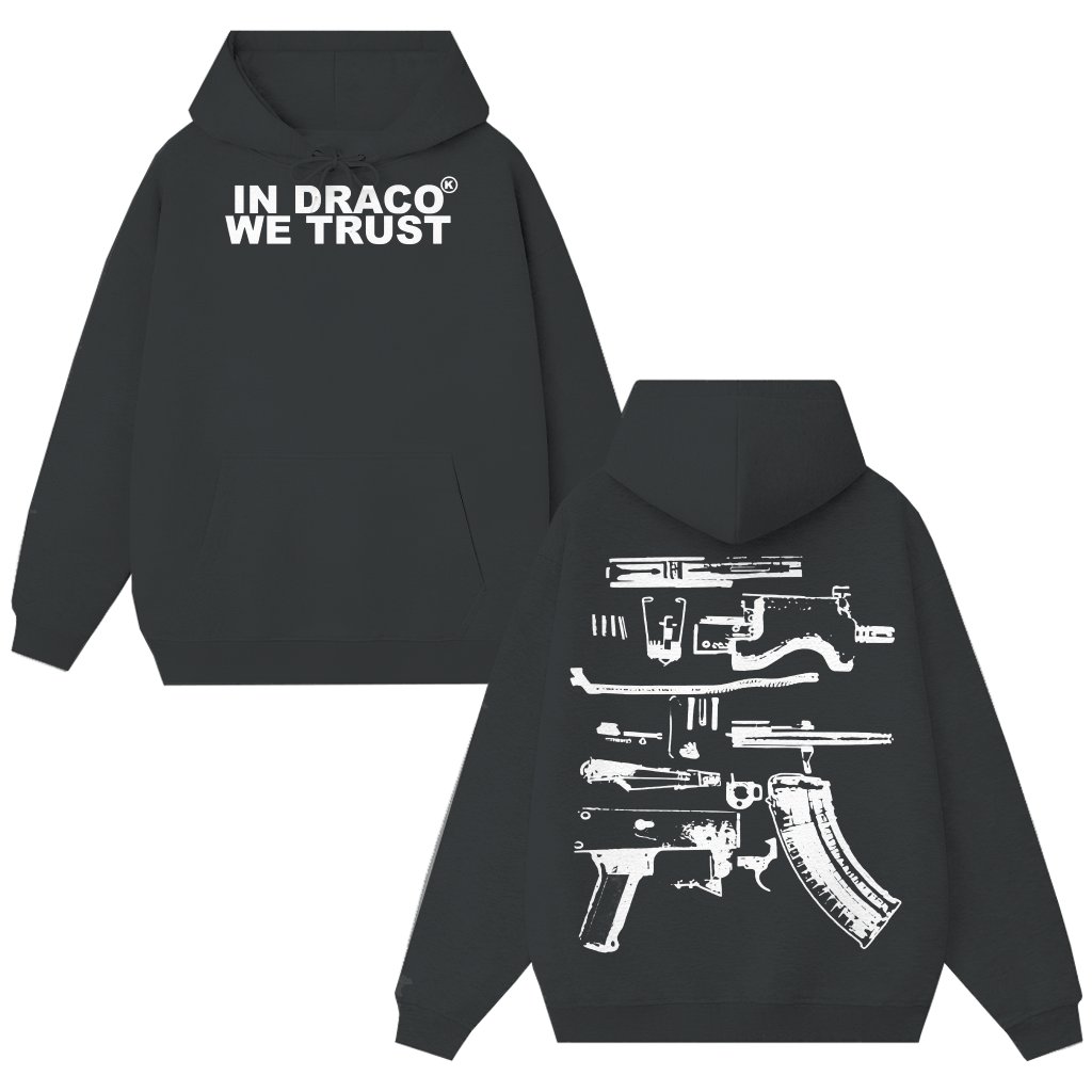 Kalash 47S 74S In Draco We Trust Hoodie – Funny Vintage Gift for Men - front view