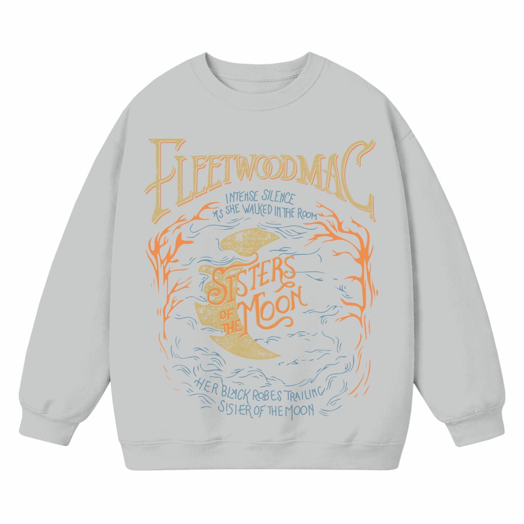 Vintage Moon Print Sweatshirt – Gift for Women - front view