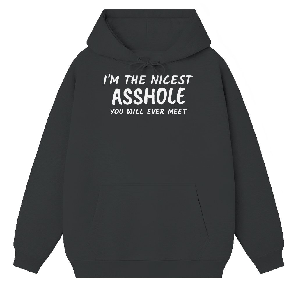 Letter Print Drop Shoulder Hoodie – Gift for Men Loose Casual Streetwear - front view