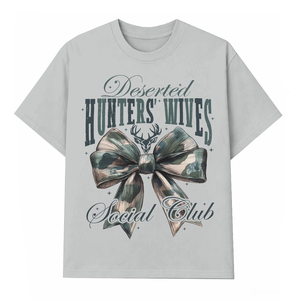 Funny Camo Hunting Wife T-shirt – Gift for Wife Deer Duck Bow Hunter - front view