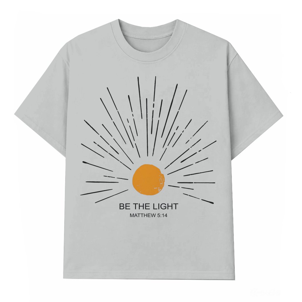 Be the Light Matthew 5:14 T-shirt – Christian Gift for Men Women Inspirational - front view