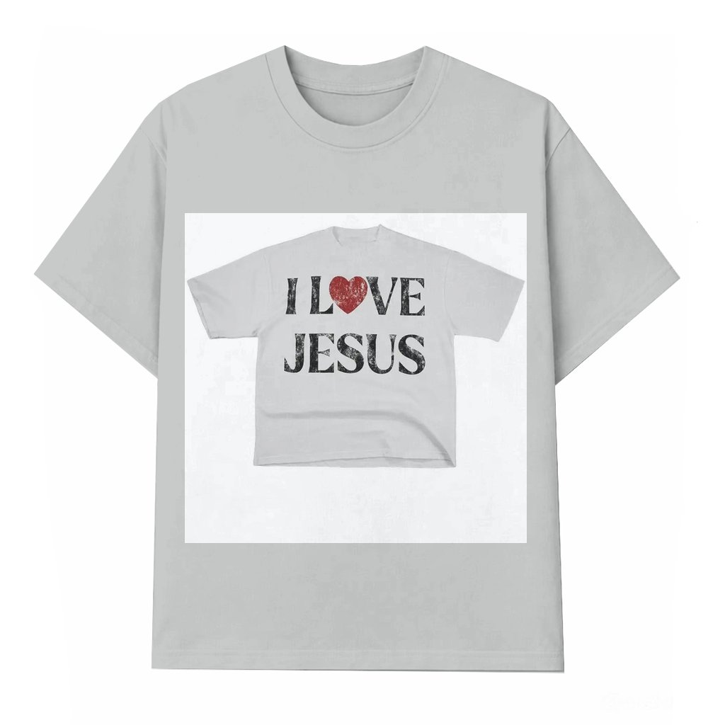 I Love Jesus T-shirt – Christian Faith Religious Gift for Men Women Minimalist Classic - front view