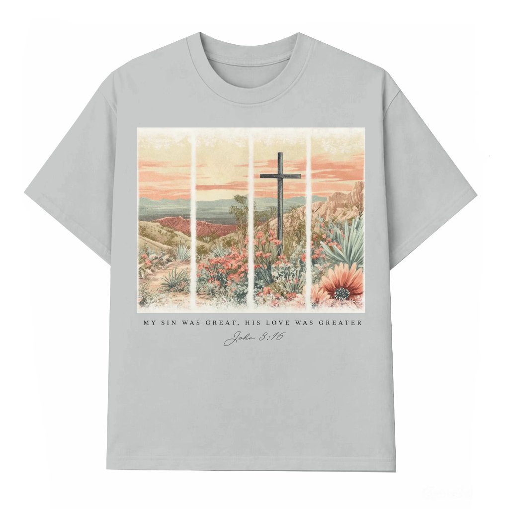 Christian Jesus Cross T-shirt Easter – Gift Religious Aesthetic - front view