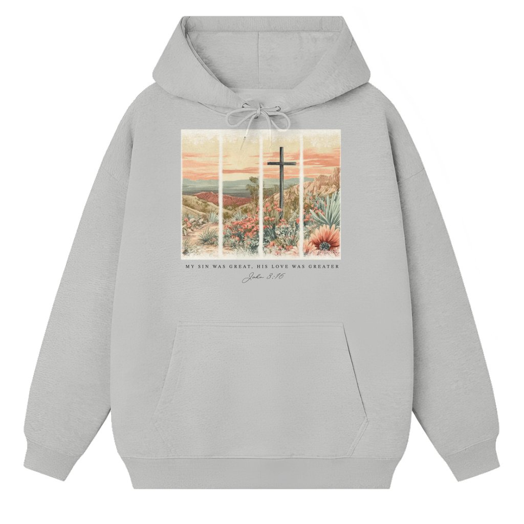 Hoodie Easter Christian Cross – Religious Jesus Gift - front view