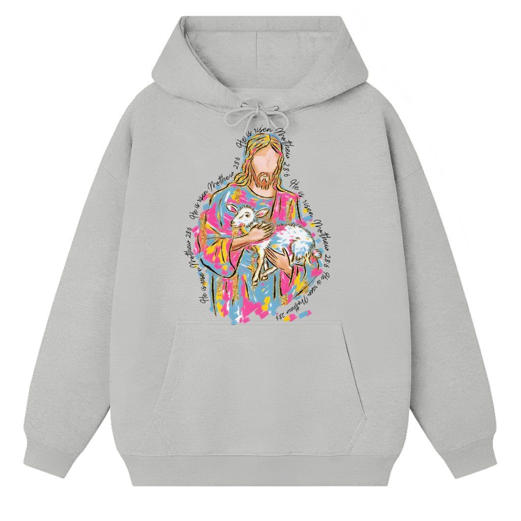 He is Risen Hoodie – Easter Faith Gift for Christians - front view