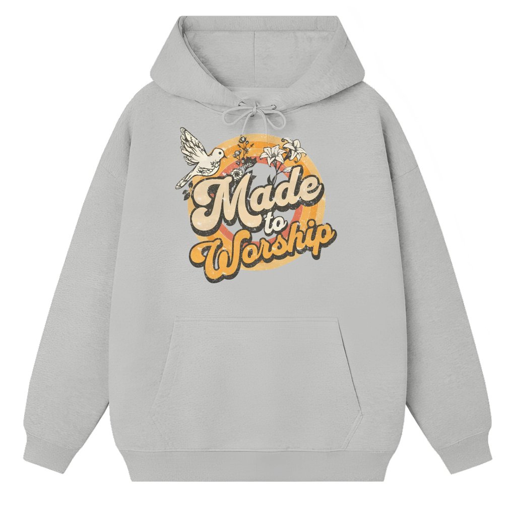 Christian Worship Hoodie – Christian Gift for Women Bible Verse Jesus Apparel - front view