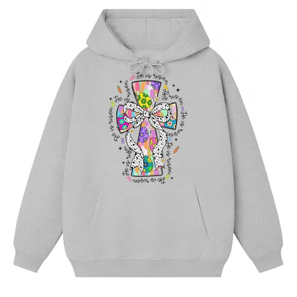 He Is Risen Jesus Hoodie – Christian Easter Gift - front view