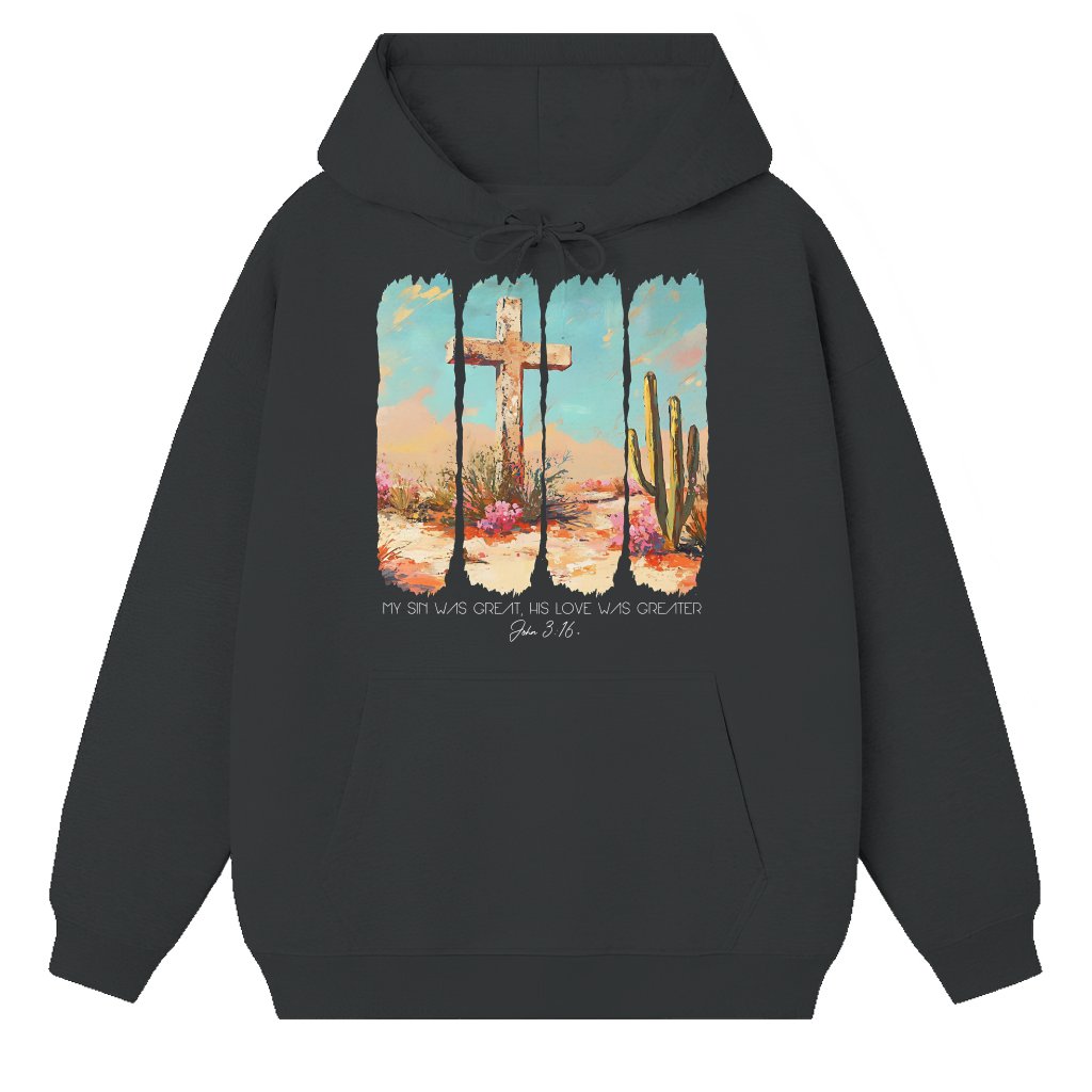 Christian Cross Hoodie – Easter Gift Religious Faith - front view