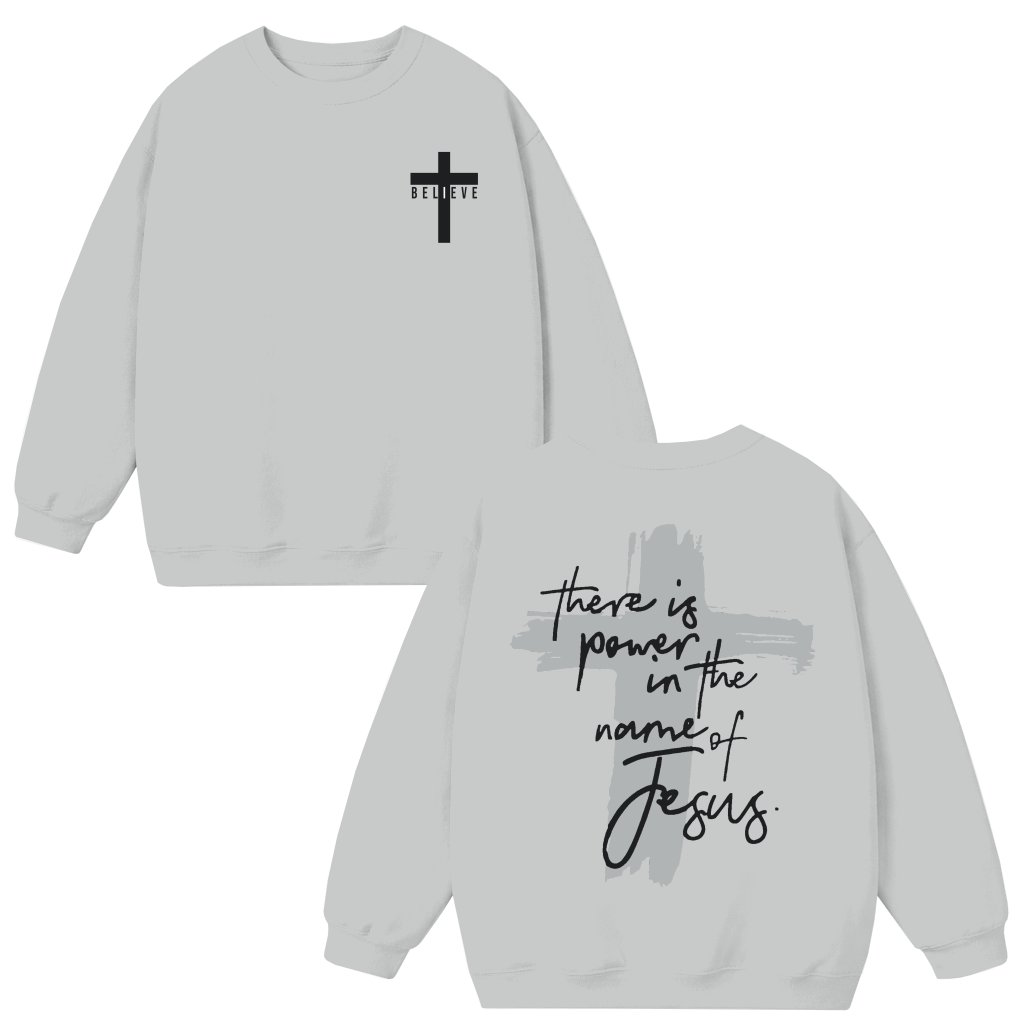 Christian Cross Scripture Sweatshirt – Gift for Christian - front view