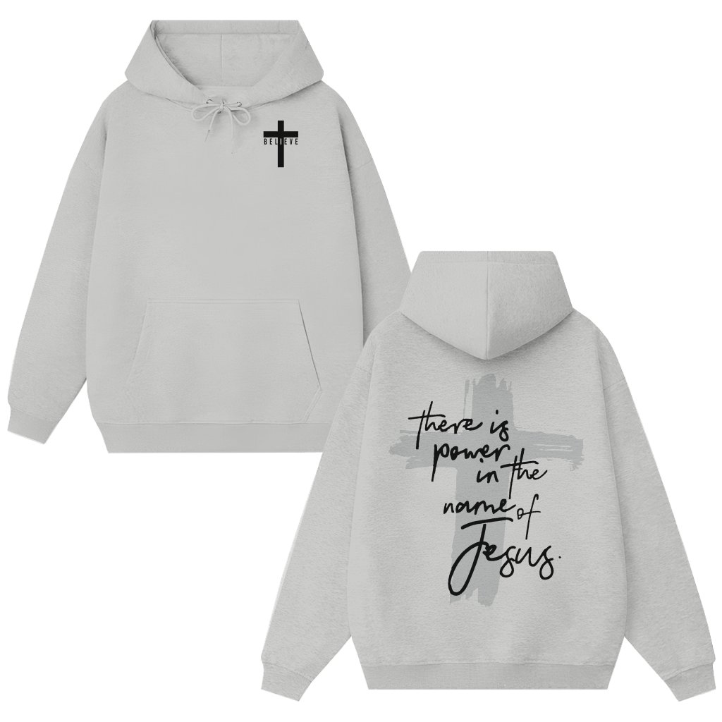 Christian Faith Bold Cross Hoodie – Christian Inspirational Gift - front view