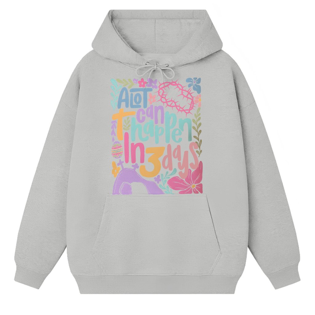 He Is Risen Faith Hoodie – Easter Gift for Christian Retro - front view