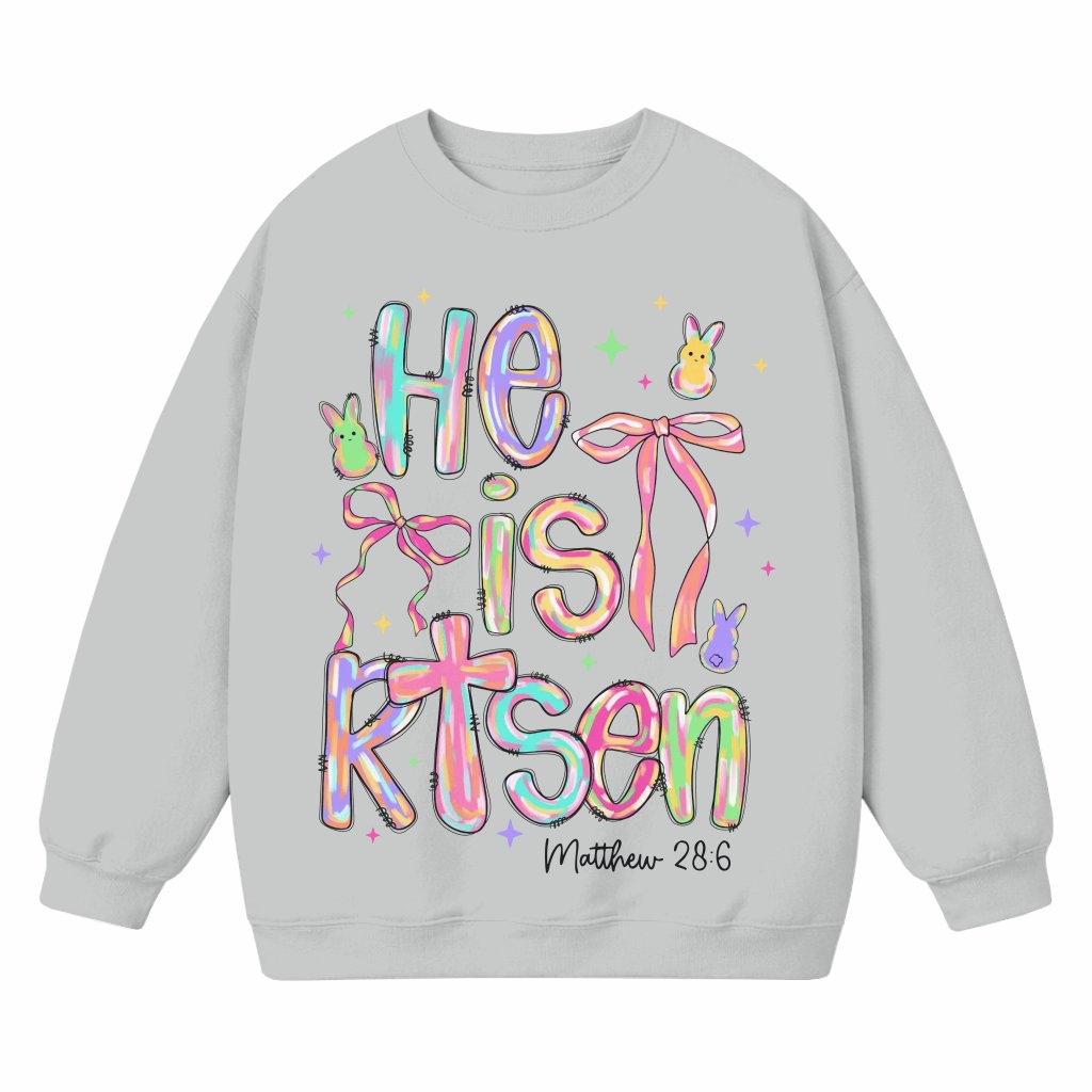 He is Risen Sweatshirt – Christian Easter Faith Gift - front view
