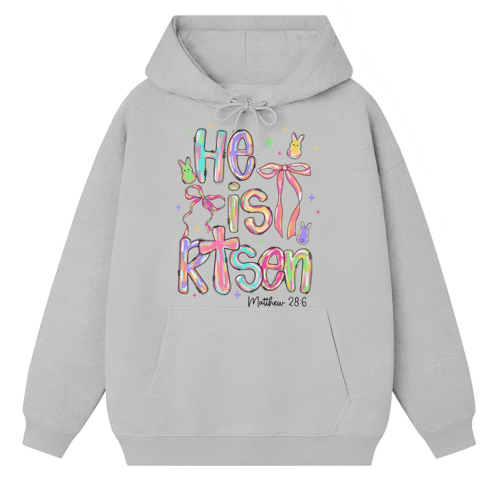 He is Risen Hoodie – Easter Gift for Women and Men Trendy - front view