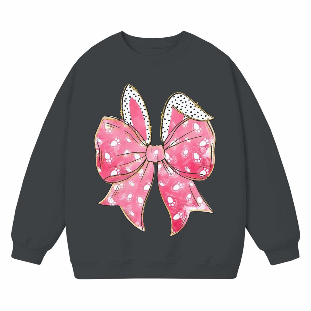 Easter Bunny Rabbit Ears Sweatshirt – Easter Gift Coquette - front view