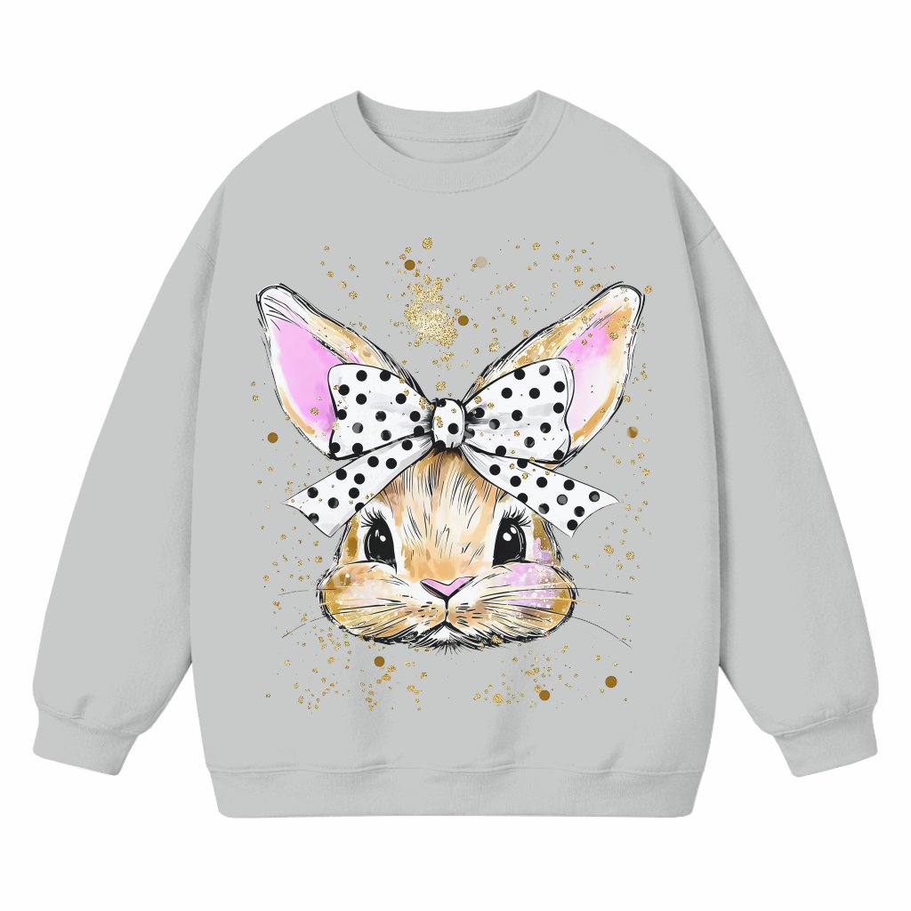 Cute Easter Bunny Sweatshirt – Easter Gift for Women Retro Christian - front view