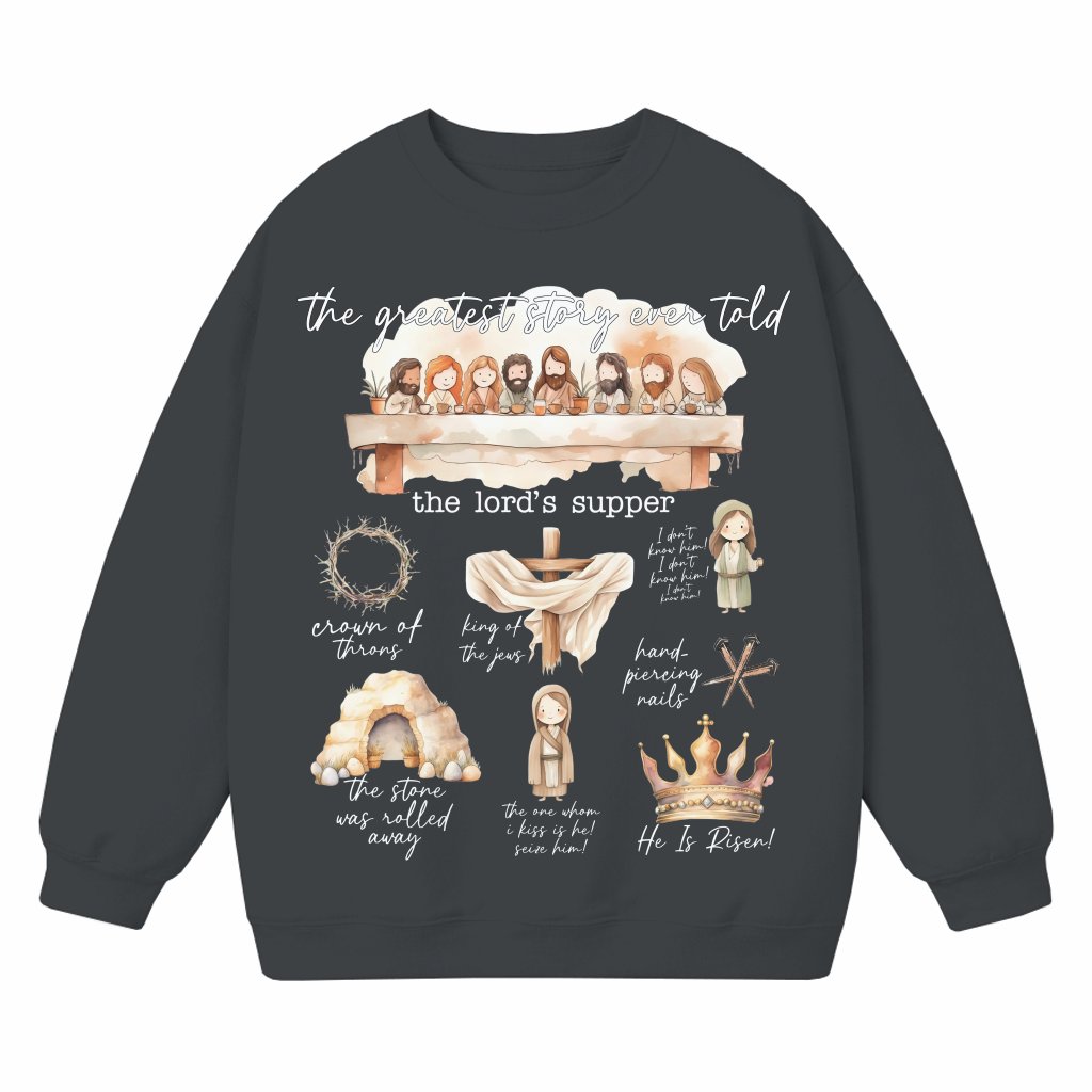 He Is Risen Jesus Sweatshirt – Christian Easter Gift - front view