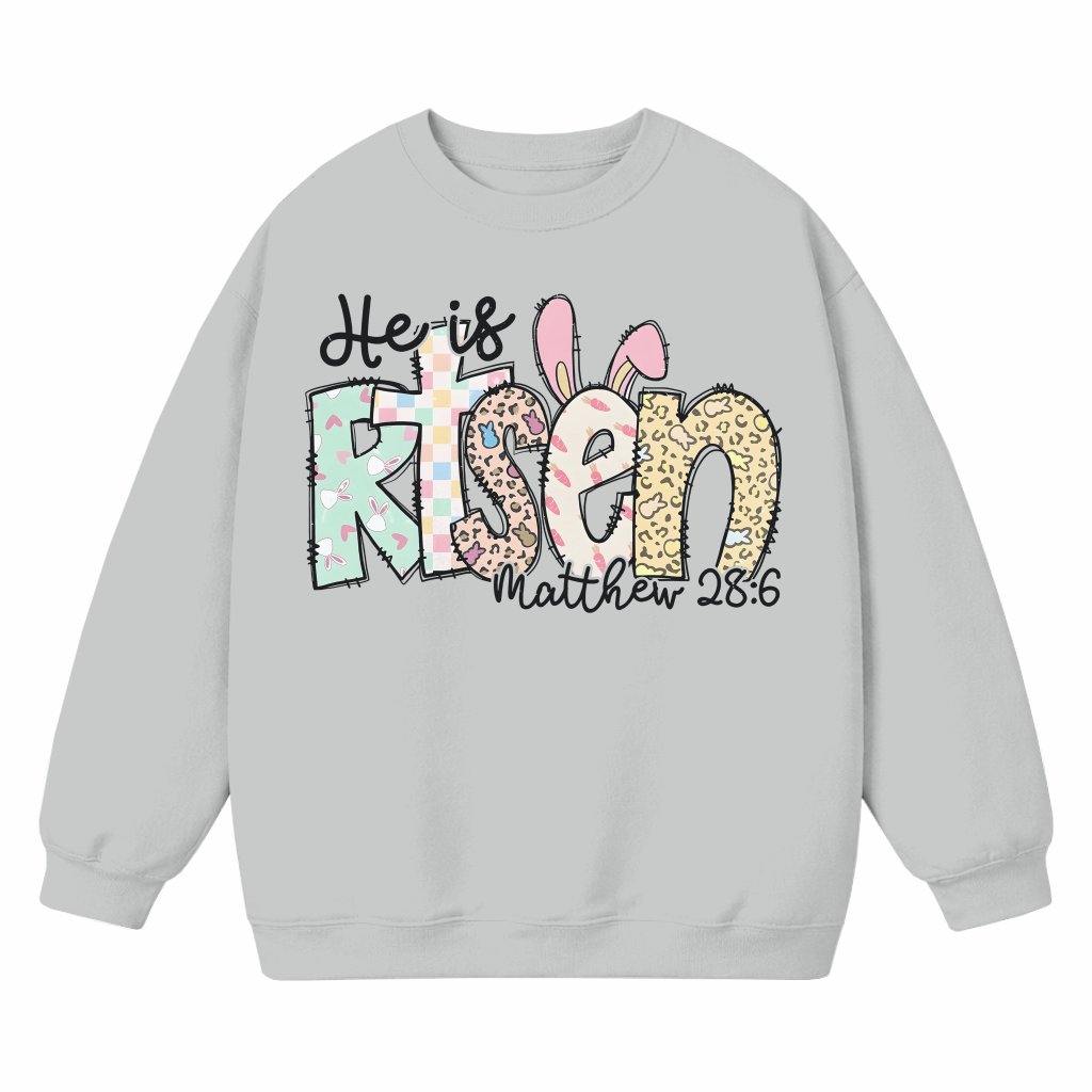 He is Risen Christian Jesus Sweatshirt – Easter Gift for Women - front view