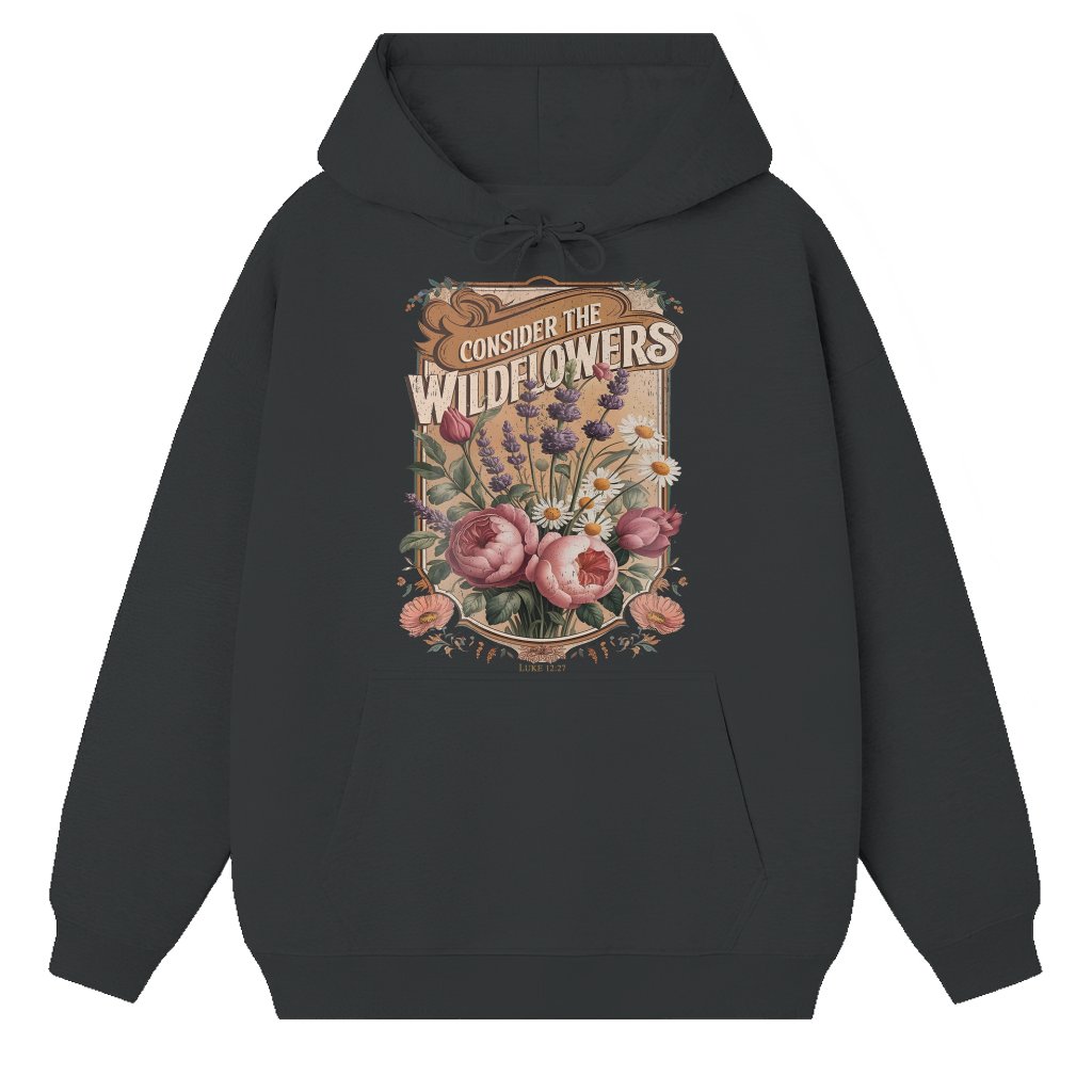 Christian Wildflowers Hoodie – Easter Gift - front view