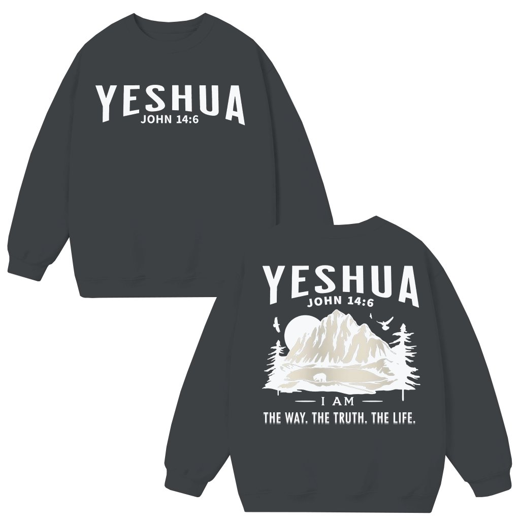 Yeshua Christian Sweatshirt – Gift for Men Women Trendy - front view