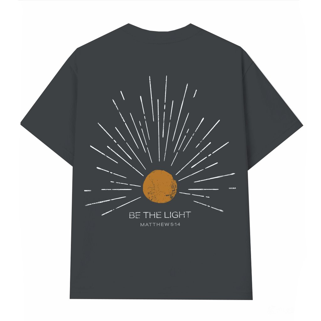 Be The Light T-shirt – Christian Jesus Faith Gift for Him Her Sunset Graphic - front view