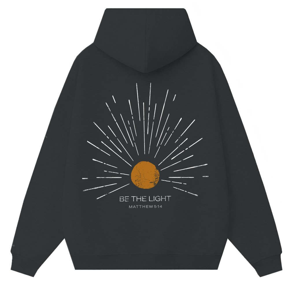 Christian Be The Light Sunset Jesus Hoodie – Gift for Christians - front view