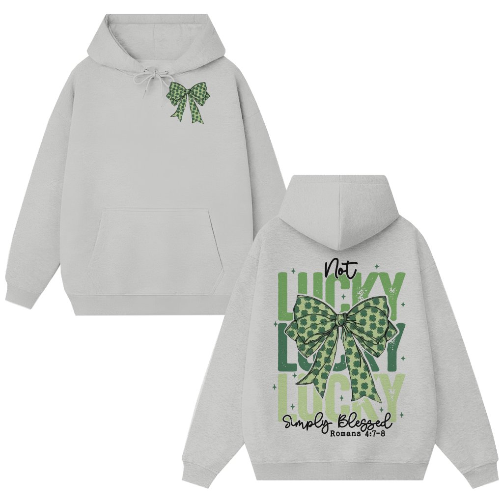 Simply Blessed Jesus Hoodie – St Patrick's Day Coquette Gift for Her - front view