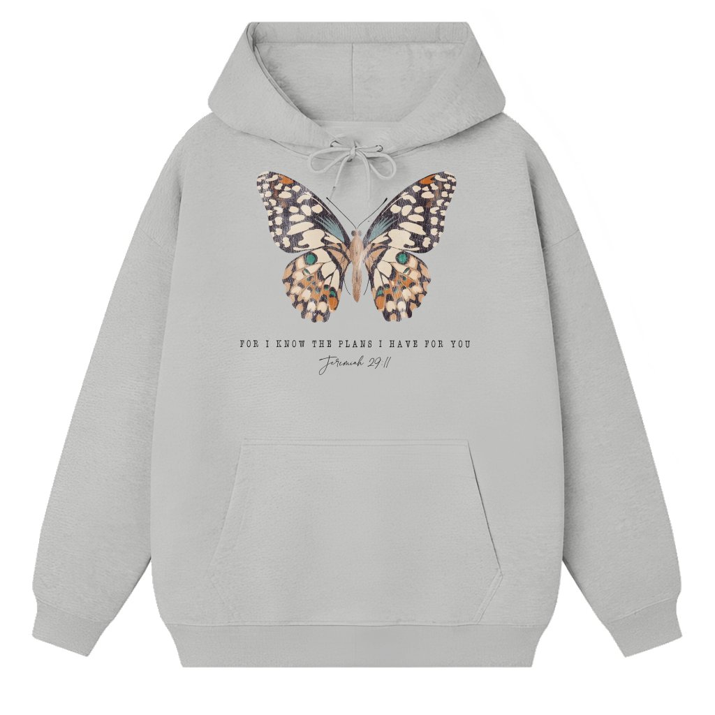 For I Know The Plans Hoodie – Christian Jesus Bible Verse Gift - front view