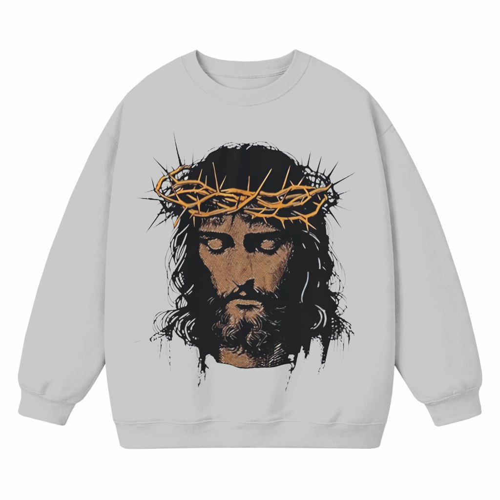 Jesus Christ Saves Lives Sweatshirt – Christian Faith Gift for Him Her - front view