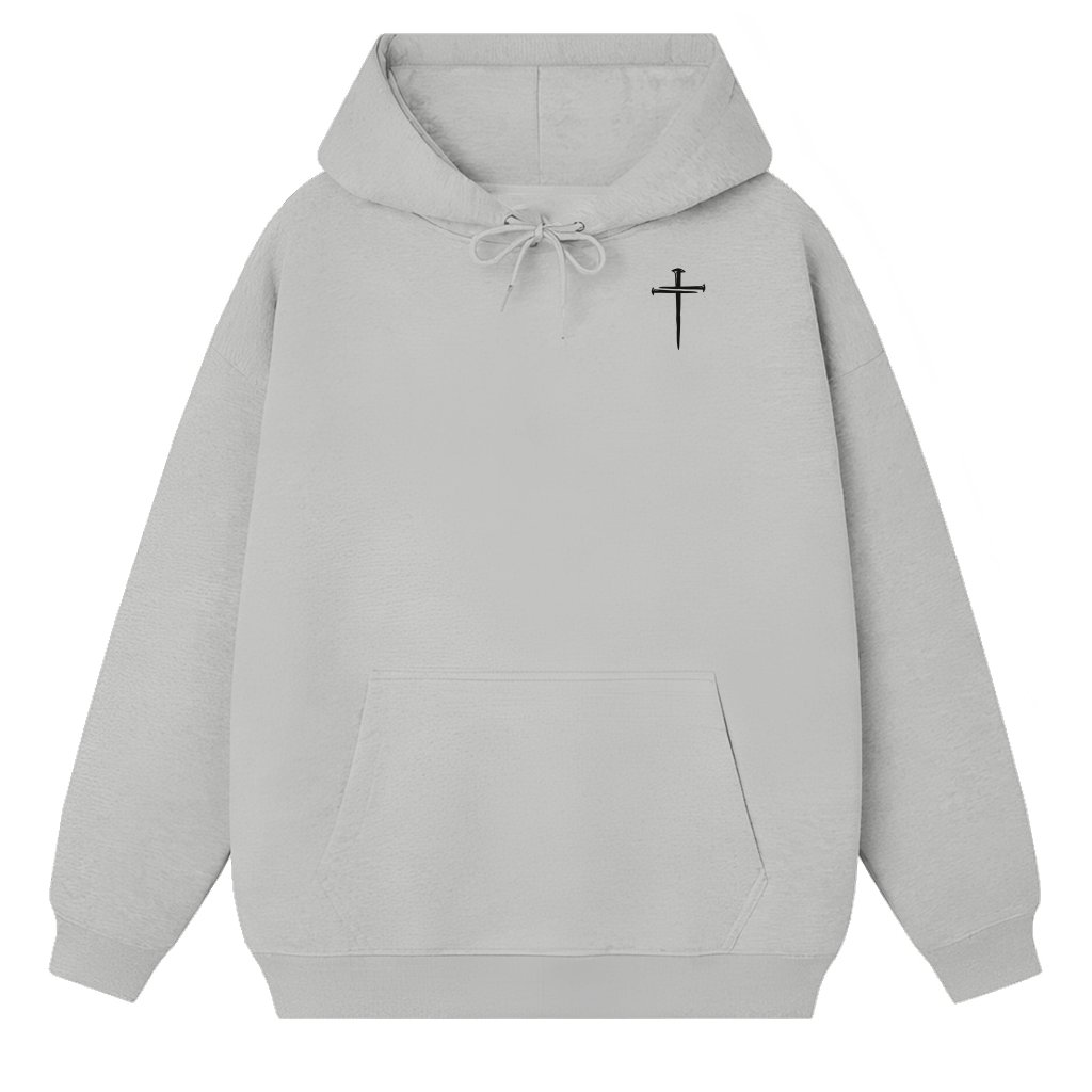 Christian Jesus Cross Hoodie – Gift for Christians Minimalist Religious - front view