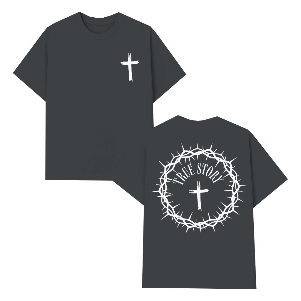Faithful Christian T-shirt – Inspirational Gift for Christians Crown of Thorns Cross - front view