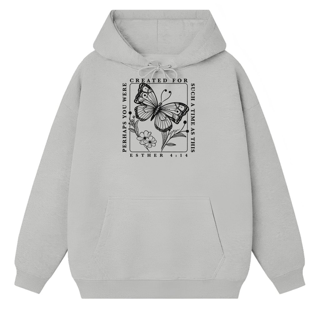 Christian Bible Verse Esther 4:14 Hoodie – Gift for Her Cute - front view