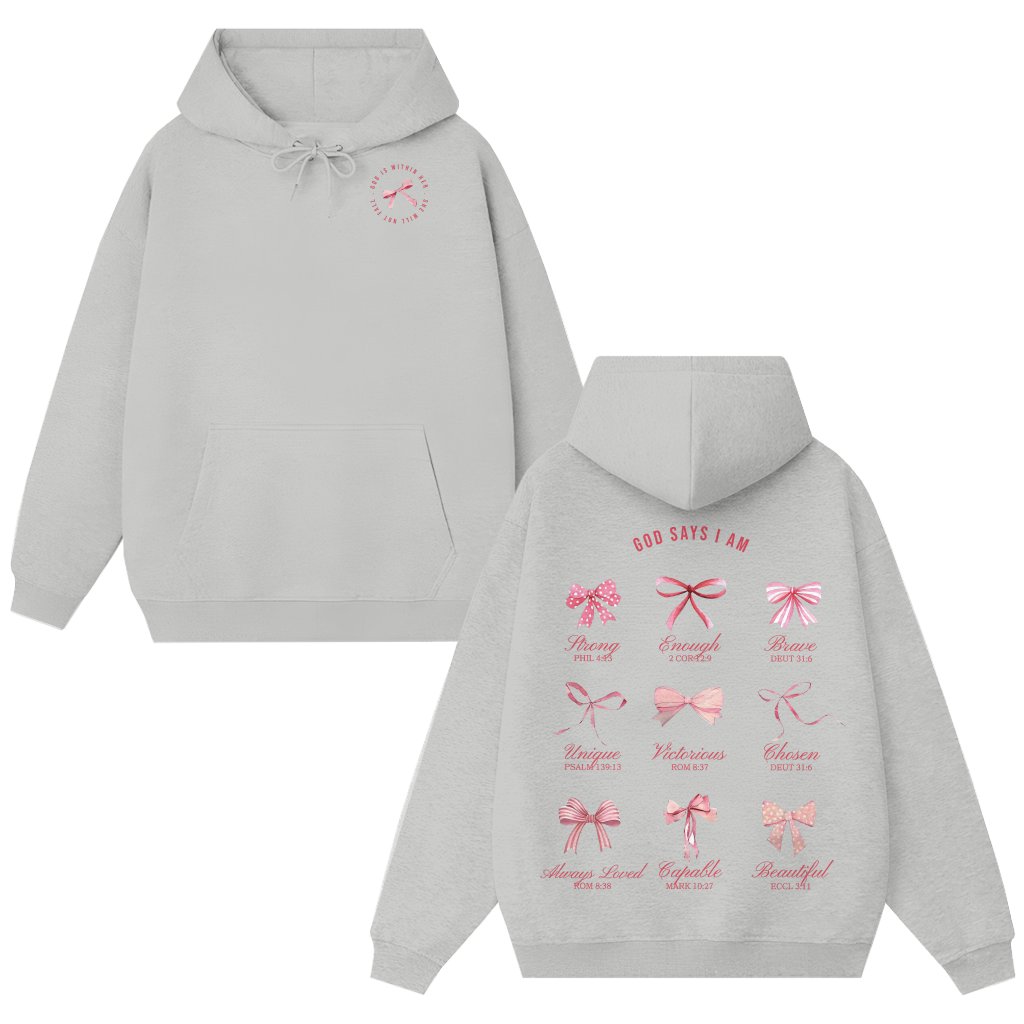 God Says You Are Hoodie – Easter Christian Inspirational Gift - front view