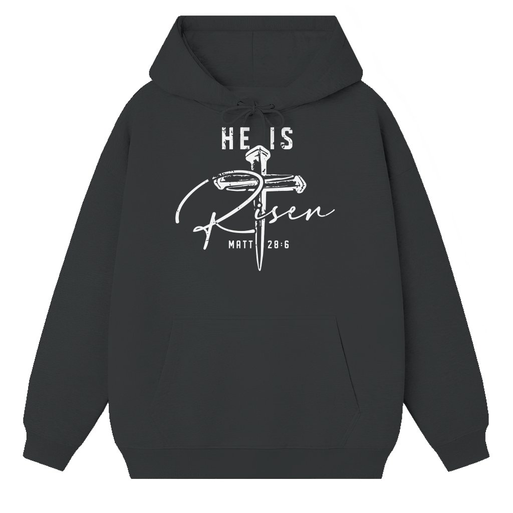 He is Risen Hoodie – Easter Christian Gift for Men Retro - front view
