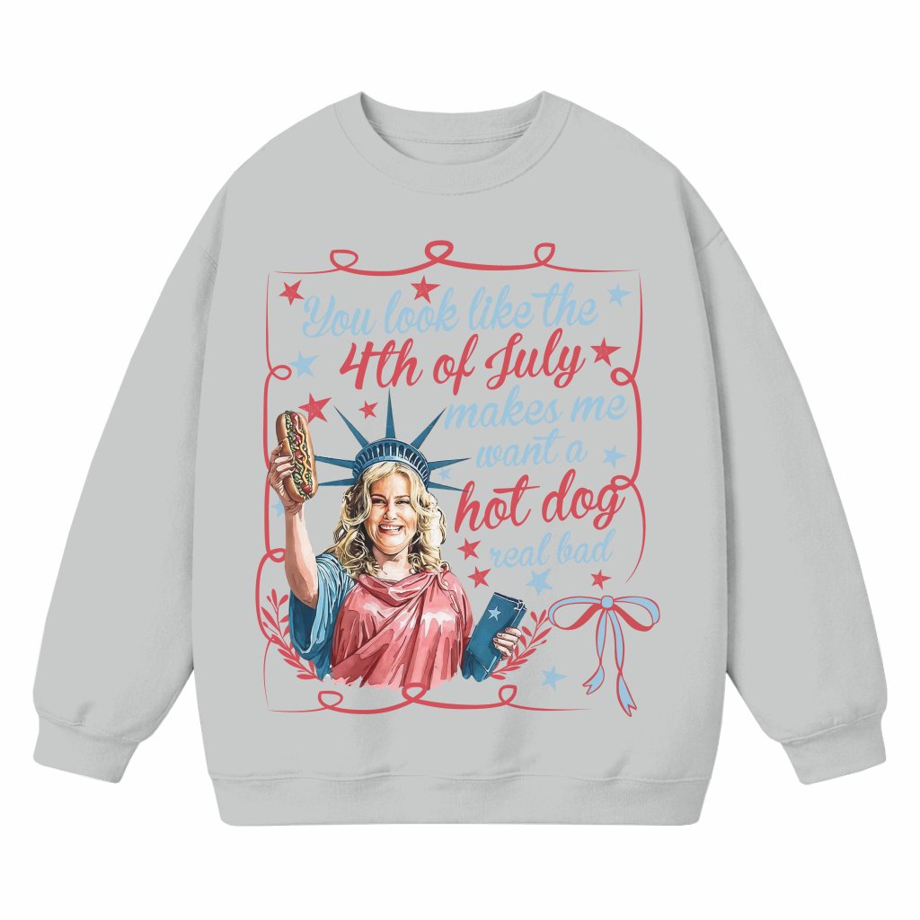 Funny Hot Dog Sweatshirt – 4th of July Gift for Christians - front view