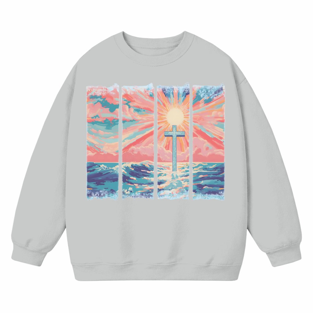 I Love Jesus Christian Sweatshirt – Easter Gift for Christians Vintage - front view