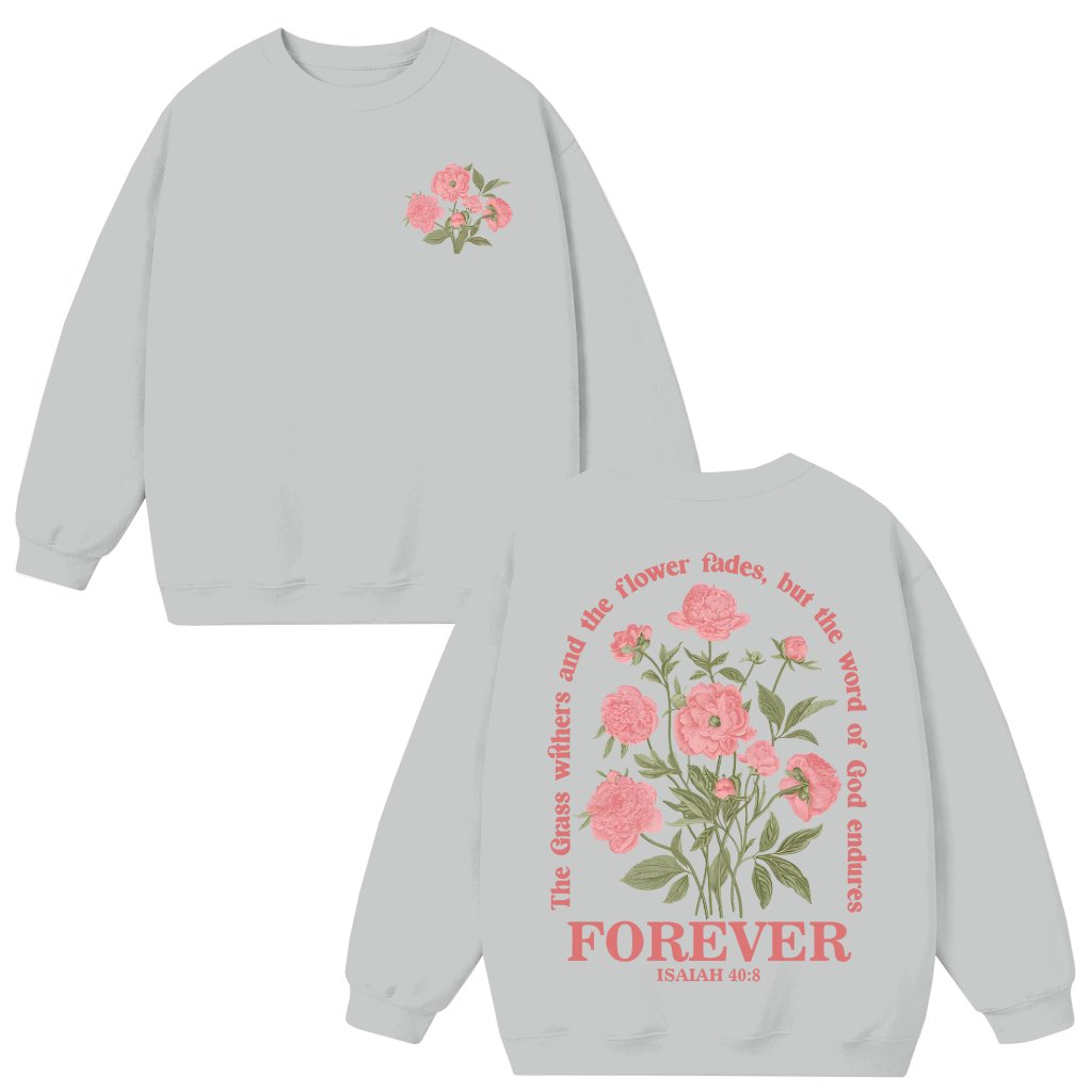 Christian Bible Verse Sweatshirt – Christian Gift for Women Floral Jesus Boho - front view