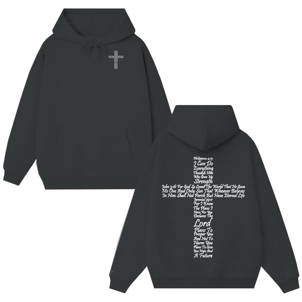 Inspirational Christian Faith Hoodie – Gift for Believers - front view