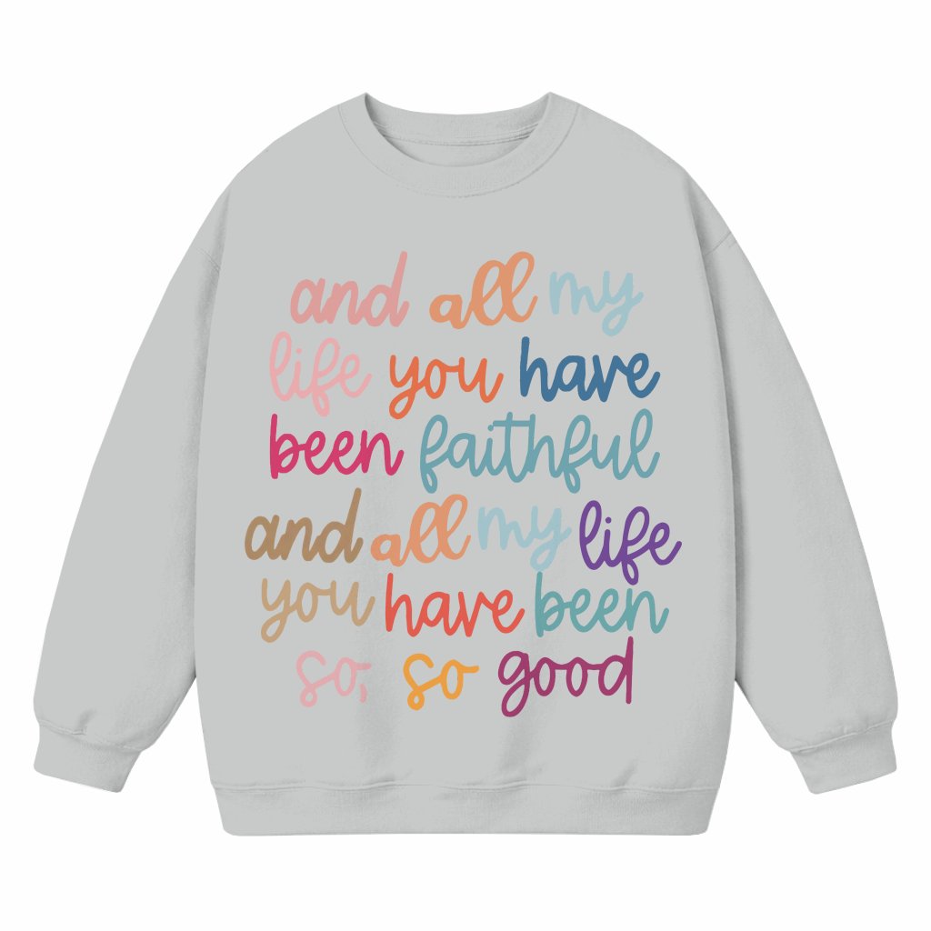 Faithful Christian Jesus Bible Verse Sweatshirt – Christian Gift Trendy - front view