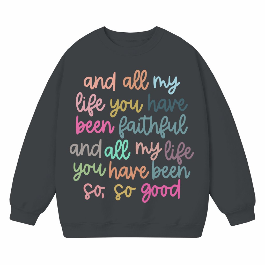 Faithful Bible Verse Sweatshirt – Christian Gift for Jesus Lovers - front view