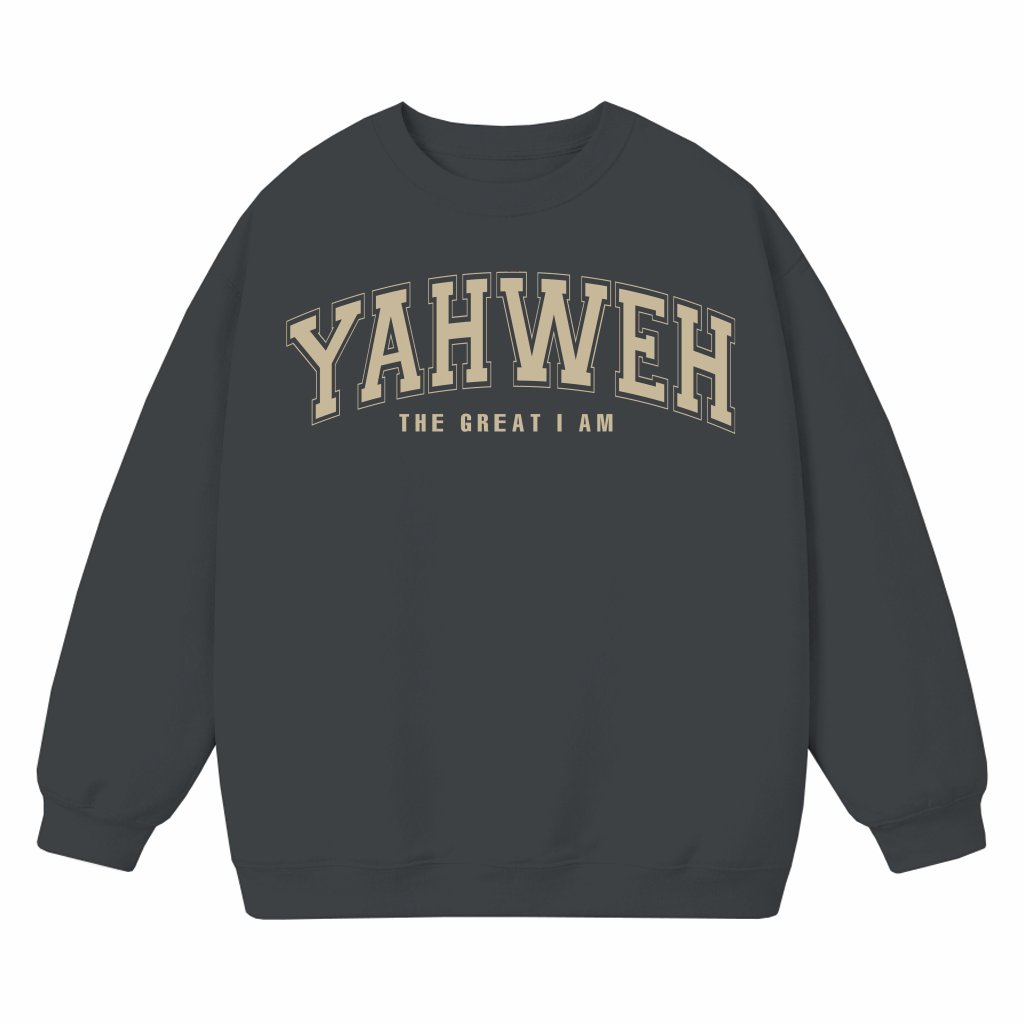 Yahweh Great I Am Sweatshirt – Christian Scripture Gift Aesthetic - front view