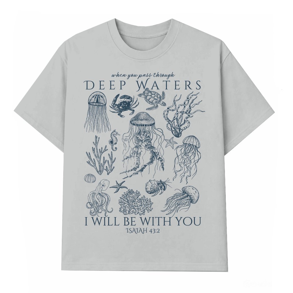 Christian Ocean Animal T-shirt – Gift for Christian Jesus Bible Verse Faith - front view