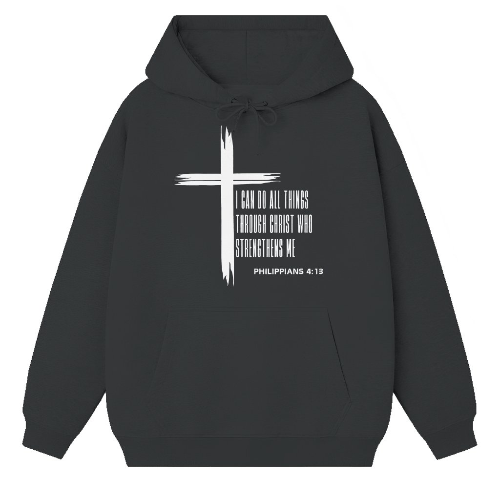 Christian Philippians 4:13 Hoodie – Faith Gift for Christians - front view