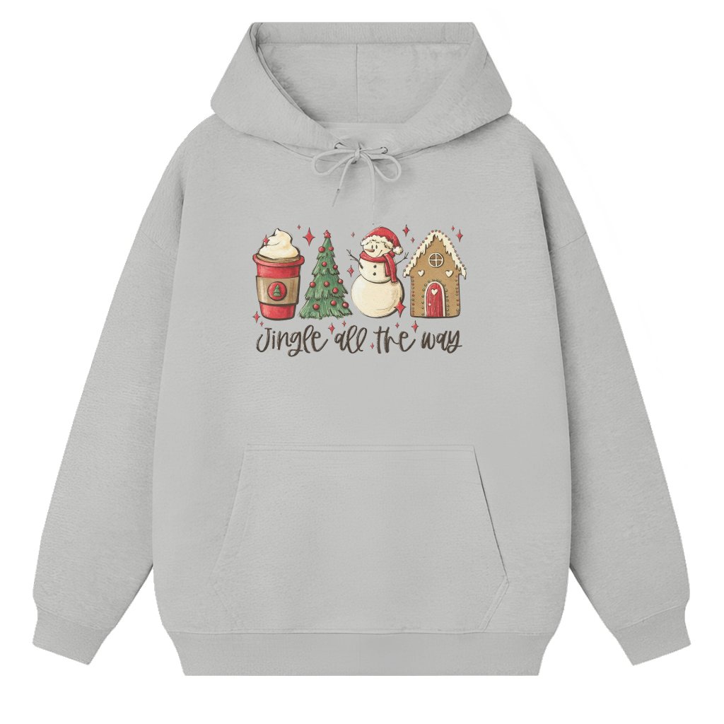 Jingle All The Way Hoodie – Christmas Gift Cute Winter - front view