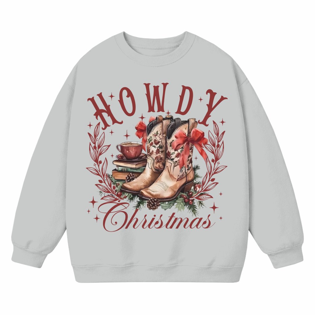 Cowgirl Boots Sweatshirt – Christmas Gift for Her Western Coquette - front view