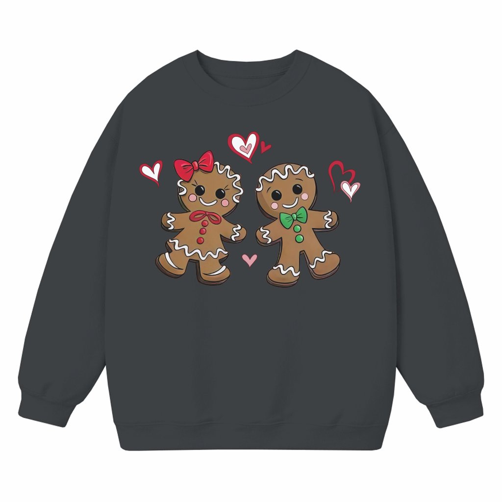 Gingerbread Couple Sweatshirt Christmas – Holiday Gift for Women Trendy Cute - front view