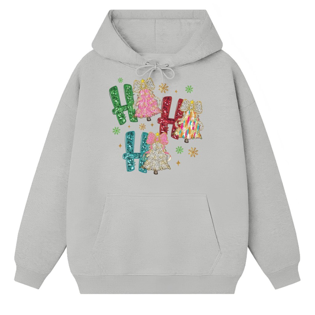 Coquette Christmas Tree Hoodie – Christmas Holiday Gift for Women - front view