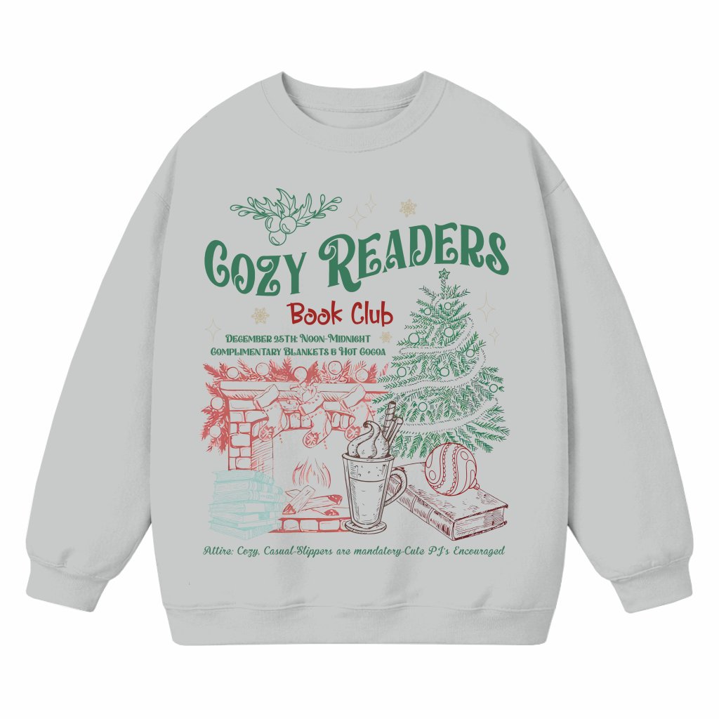 Cozy Readers Book Club Sweatshirt – Christmas Gift for Book Lover Cozy Bookish - front view